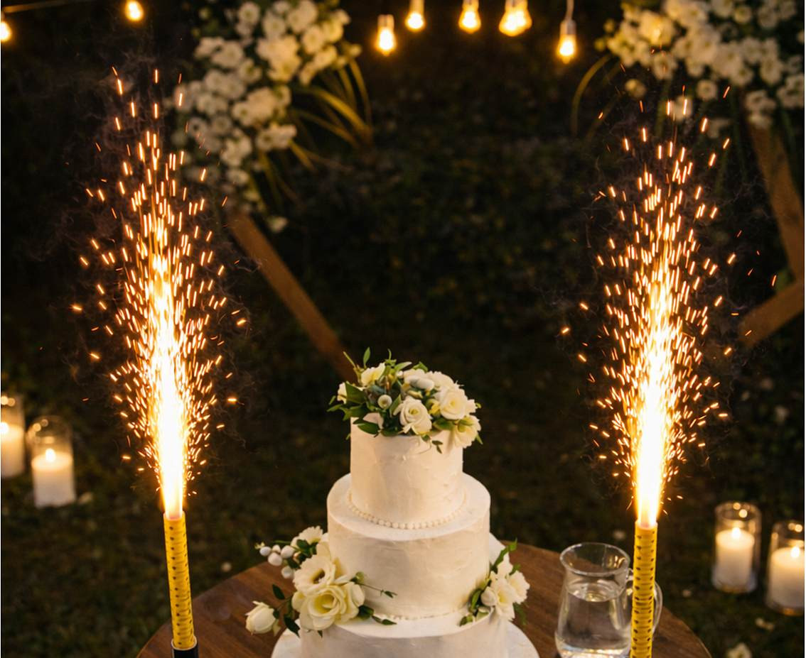 Fountains party 12 cm / 1 pc, Holographic Gold